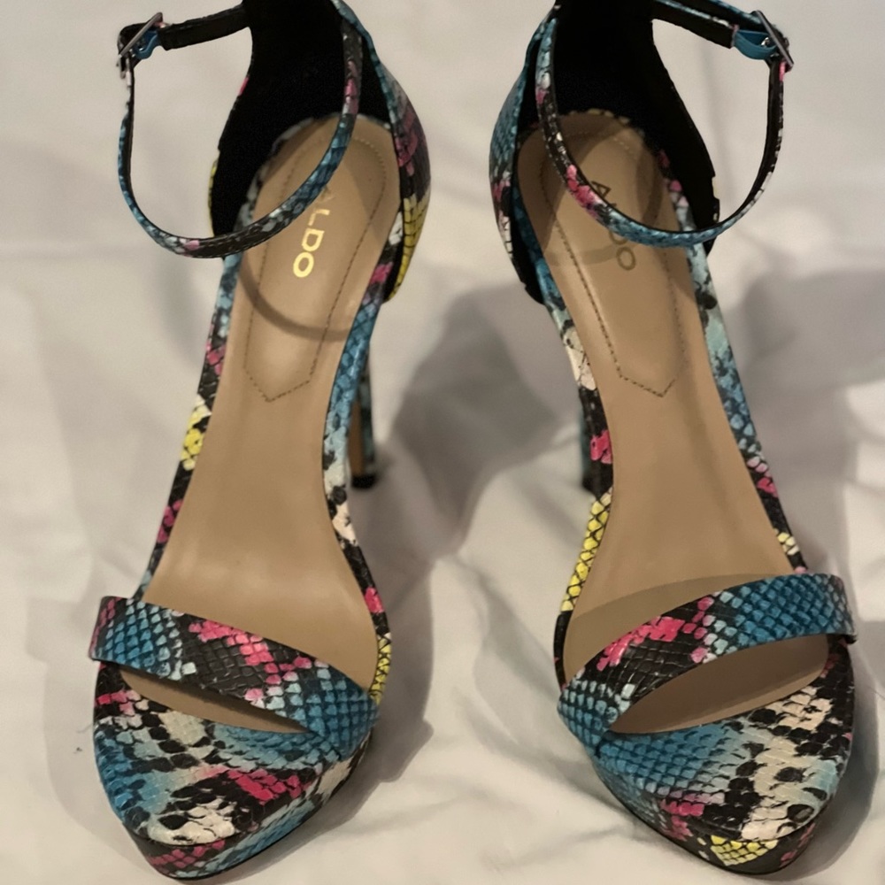 Colorful Snake Skin Heel